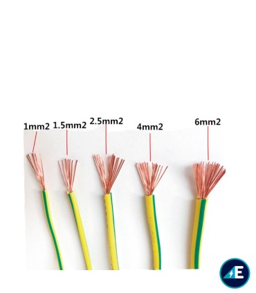 CABLE FLEXIBLE NORMAL AMARILLO/VERDE H07V-K2,5AV CPR Sección 2,5 mm²