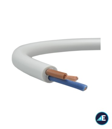MANGUERA BLANCA FLEXIBLE H03VV-F2x0,50 CPR Sección 2x0,50 mm²