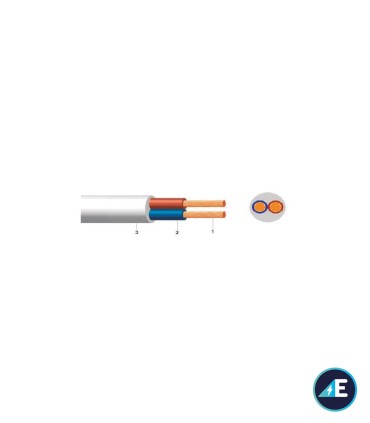 MANGUERA BLANCA FLEXIBLE H03VV-F2x0,50 CPR Sección 2x0,50 mm²