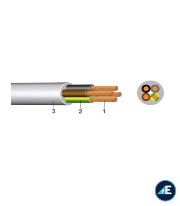 MANGUERA BLANCA FLEXIBLE H05VV-F4G1 CPR Sección 4G1 mm²