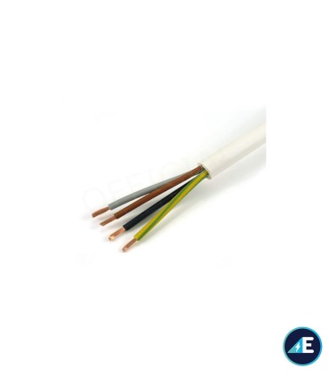 MANGUERA BLANCA FLEXIBLE H05VV-F4G4 CPR Sección 4G4 mm²