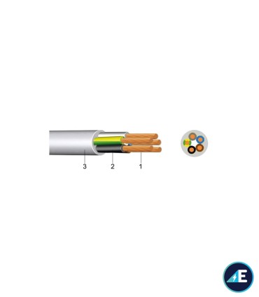 MANGUERA BLANCA FLEXIBLE H05VV-F7G1 CPR Sección 7G1 mm²