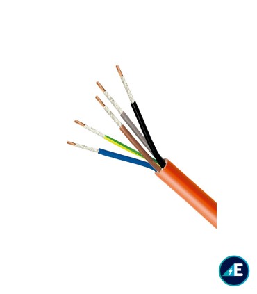 CABLE RESISTENTE AL FUEGO LIBRE DE HALÓGENOS RZ1KAS+5G2,5 CPR Sección 5G2,5mm²