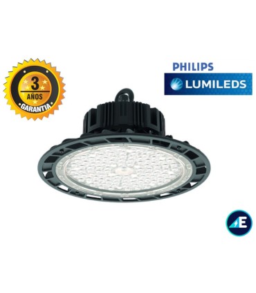 CAMPANA LED 200W Chip PHILIPS 85-265V 4000K Garantía 3 años Modelo UFO PLUS 26600LM IP65 LUMILEDS 90º, Ref. AYE96201209NW