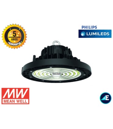 CAMPANA LED 150W Chip PHILIPS Driver Mean Well 90-305V 4000K Garantía 5 años Modelo UFOMax 21450LM LUMILEDS 90º Ref.AYE9615001NW