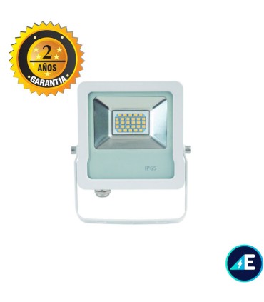 PROYECTOR LED EXTERIOR 10W Chip SMD 220-240V 6000K 900LM 120º IP65 BLANCO, Ref. AYE561000CW