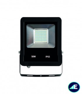 PROYECTOR LED EXTERIOR 50W Chip SMD 220-240V 4500K 6000K 120º IP65 NEGRO, Ref. AYE565001CW