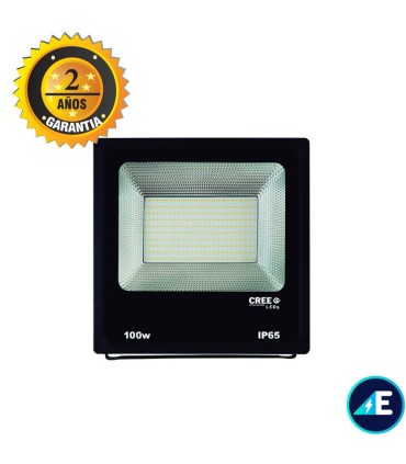 PROYECTOR LED ALTA LUMINOSIDAD 100W Driver Cree 170-260V 3000K Garantia 3 años 13000LM IP65 NEGRO, Ref. AYE5610001WW