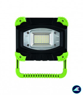 PROYECTOR LED CON BATERÍA RECARGABLE 10W SMD 800LM 6000K IP54 NEGRO/VERDE, Ref. AYE561001BCW