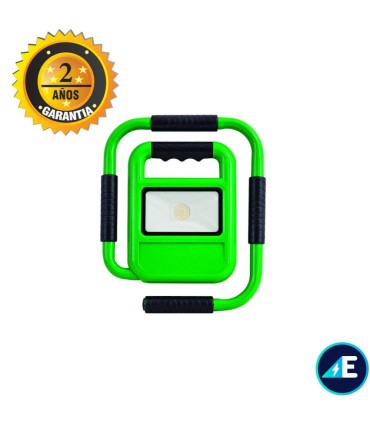PROYECTOR LED CON BATERÍA RECARGABLE CON SOPORTE 20W SMD 1600LM 6000K IP54 VERDE, Ref. AYE562005BPCW