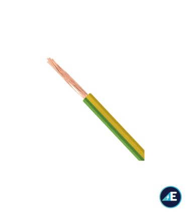 ROLLO DE 300 METROS DE CABLE FLEXIBLE NORMAL AMARILLO/VERDE H05V-K0,5AV CPR Sección 0,5mm²