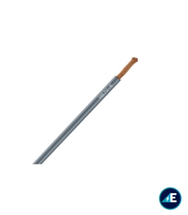 ROLLO DE 200 METROS DE CABLE LIBRE DE HALÓGENOS GRIS H05Z1K1GR CPR Sección 1 mm²