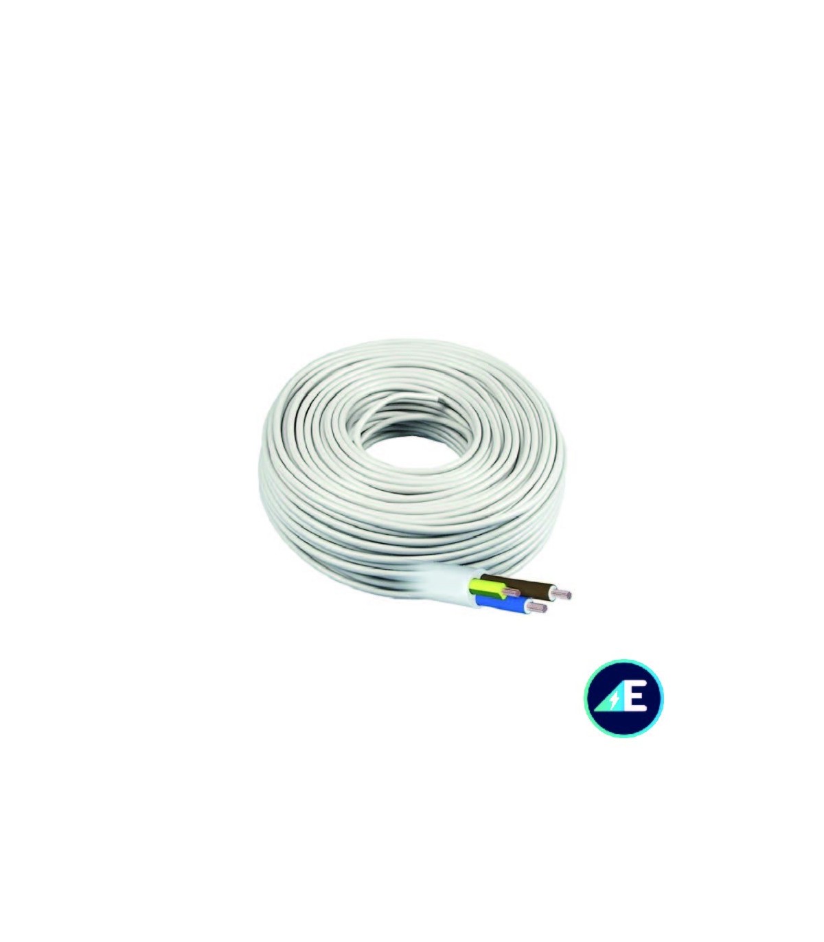ROLLO MANGUERA FLEXIBLE BLANCA H05VV-F 2x1,5 CPR