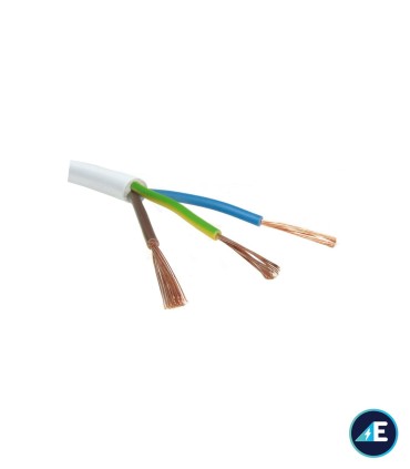 ROLLO DE 100 METROS DE MANGUERA BLANCA FLEXIBLE H05VV-F3G2,5 CPR Sección 3G2,5 mm²