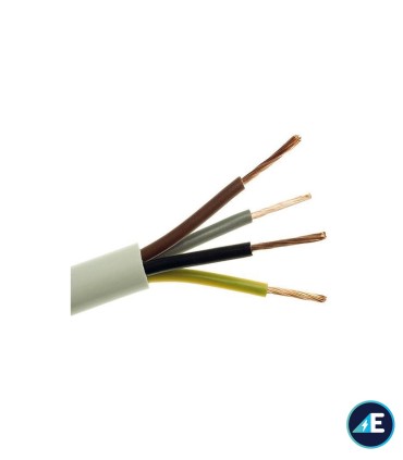 ROLLO DE 100 METROS DE MANGUERA BLANCA FLEXIBLE H05VV-F4G1 CPR Sección 4G1 mm²