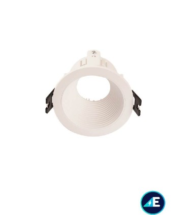 ARO FIJO EMPOTRABLE REDONDO POLICARBONATO CONFORT 50mm BLANCO Ref. AYE315BL