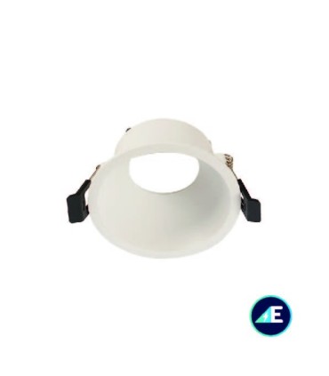 ARO FIJO EMPOTRABLE REDONDO ALUMINIO CONFORT 50mm BLANCO Ref. AYE316BL