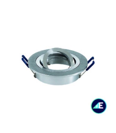 ARO OSCILANTE EMPOTRABLE REDONDO RAYADO ALUMINIO 50mm ALUMINIO Ref. AYE325AL