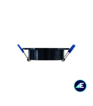 ARO OSCILANTE EMPOTRABLE REDONDO RAYADO ALUMINIO 50mm NEGRO Ref. AYE325NG