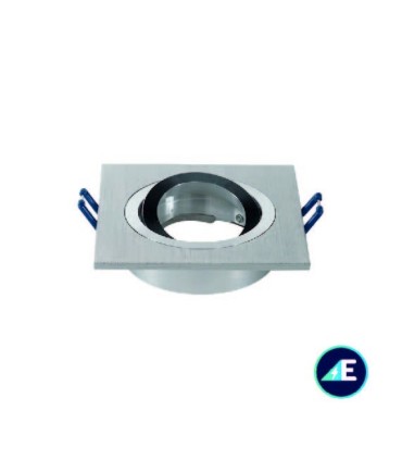 ARO OSCILANTE EMPOTRABLE CUADRADO RAYADO ALUMINIO 50mm ALUMINIO Ref. AYE326AL