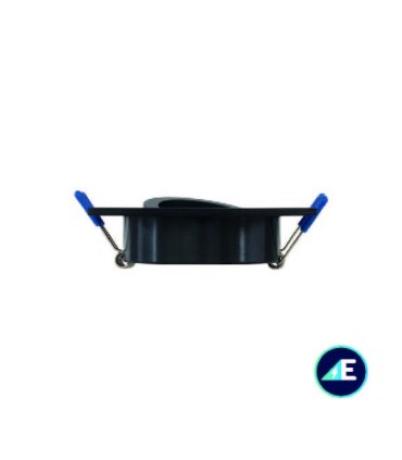 ARO OSCILANTE EMPOTRABLE CUADRADO RAYADO ALUMINIO 50mm NEGRO Ref. AYE326NG