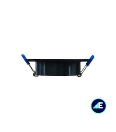 ARO OSCILANTE EMPOTRABLE CUADRADO RAYADO ALUMINIO 50mm NEGRO Ref. AYE326NG