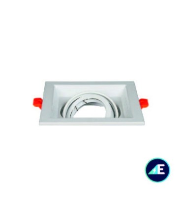EMPOTRABLE OSCILANTE CARDAN 1XGU10 ALUMINIO BLANCO Ref. AYE328BL