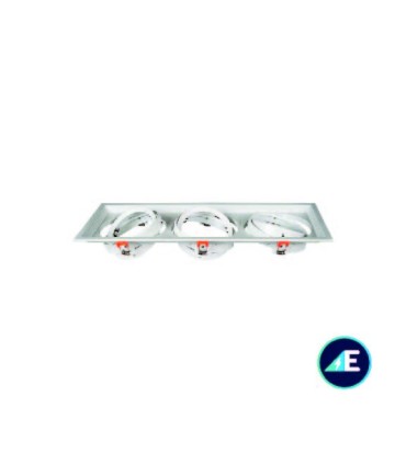 EMPOTRABLE OSCILANTE CARDAN 3XAR111 ALUMINIO BLANCO Ref. AYE333BL