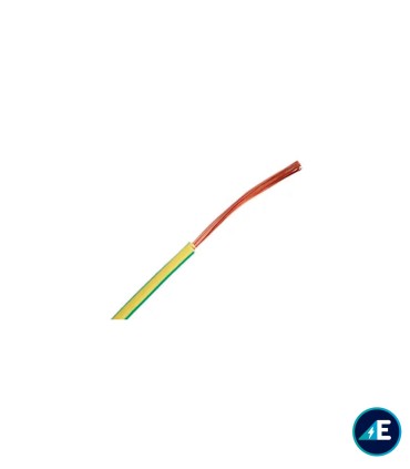 ROLLO 200 METROS Sección 1,5 mm² CABLE FLEXIBLE NORMAL AMARILLO/VERDE H07V-K1,5AV CPR