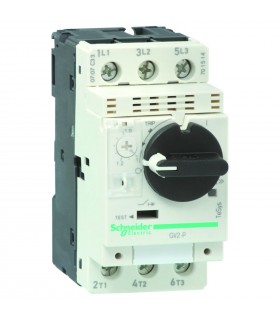 Guardamotor Magnetotérmico 0,4-0,63A 3P, Ref. GV2P04 SCHNEIDER ELECTRIC Magnetotérmico con mando rotativo