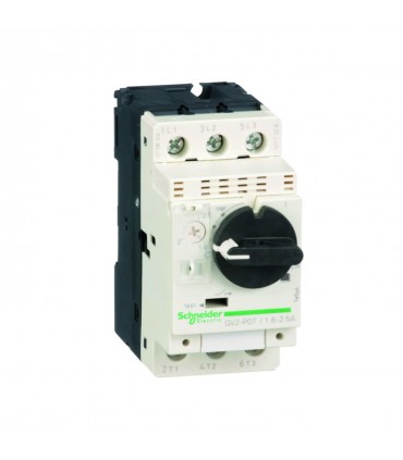 Guardamotor Magnetotérmico 1,6-2,5A 3P, Ref. GV2P07 SCHNEIDER ELECTRIC Magnetotérmico con mando rotativo
