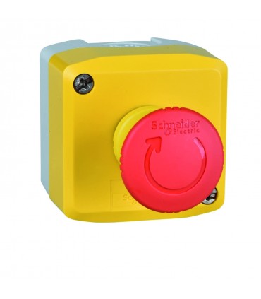 Estación control amarilla pulsador seta rojo ø40mm 1NA+1NC Ref XALK178E SCHNEIDER ELECTRIC